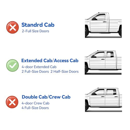 Window Visor for 1995-2004 Toyota Tacoma Access/Extended Cab, Out-Channel Rain Guards Shields Vent Deflector Shade Wind Dark Smoke for 95-04 Tacoma, Outside-Mount, 4PCS - style: For 1995-2004 | Toyota Tacoma | Access/ Extended Cab | Out-Channel