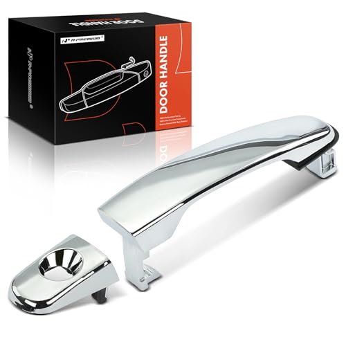 A-Premium Front Driver Side Exterior Door Handle with Keyhole Compatible with Chevrolet Equinox, Malibu, Traverse & GMC Terrain, Acadia Limited & Buick Enclave & Pontiac G6 & Saturn Aura, Outlook