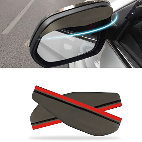 2Pcs Carbon Fiber Car Side Mirror Rain Visor Guard, Auto Mirror Rain Eyebrow Guard, Universal for Cars, Trucks and SUVs (Transparent Black) - color: Transparent Black