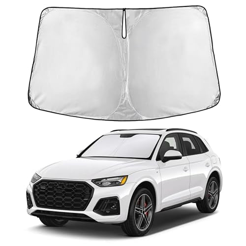 Autovir Windshield Sun Shade Fit for 2018-2024 2025 2026 Audi Q5 Sun Shade, Front Window Sun Visor, UV Protection, Heat Blocker, Foldable Car Accessories - size: For Audi Q5 2018-2026