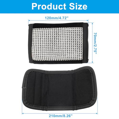 Jiozermi 2PCS Bling Car Door Handle Cover Auto Protective Handle Cover Crystal Diamond Pull Gloves Pads Bling Car Accessories, White Diamond - color: Car Door Handle Cover(2PCS)