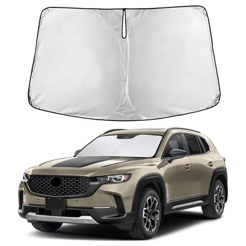 Autovir Windshield Sun Shade Fit for 2023-2024 2025 2026 Mazda CX 50 Sun Shade, Front Window Sun Visor, UV Protection, Heat Blocker, Foldable Car Accessories - size: For Mazda Cx-50 2023-2026