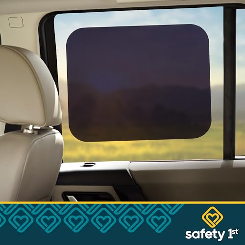 Safety 1st Cling Car Window Shades for Baby, 2 Pieces, Sun Blocker and UV Protection, Static Cling Privacy Shade, Black Tint - size: Pack of 2