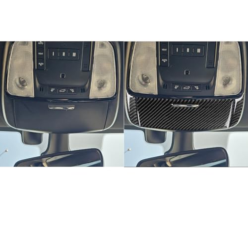 NVCNX Real Premium Carbon Fiber Accessories for Dodge Durango 2011-2020 2012 2013 2014 2015 2016 2017 2018 2019 Car Roof Reading Light Panel Cover Interior Trim Sticker Decal 3PCs - color: 2011-2020 Roof Reading Light Panel Trim