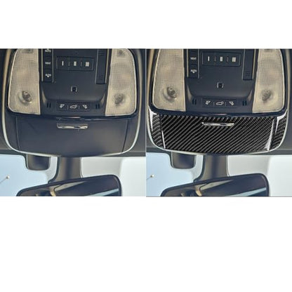 NVCNX Real Premium Carbon Fiber Accessories for Dodge Durango 2011-2020 2012 2013 2014 2015 2016 2017 2018 2019 Car Roof Reading Light Panel Cover Interior Trim Sticker Decal 3PCs - color: 2011-2020 Roof Reading Light Panel Trim