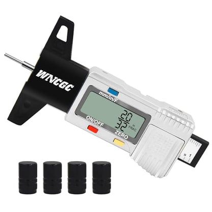 3 Modes Digital Tire Tread Depth Gauge, Tire Depth Gauge with Fractional Inch, Decimal Inch and Millimeter for Motorcycles, Cars, Trucks, Vans, SUV
