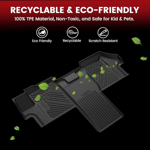 LASFIT Floor Mats for 2018 2019 2020 2021 2022 2023 2024 2025 2026 Dodge Ram Promaster 1500 2500 3500, All Weather TPE Custom Fit Car Mats Floor Liners 1st Row Only, Black - style: 8) Promater 1500/2500/3500 | 2018-2026 | Front Floor Mats