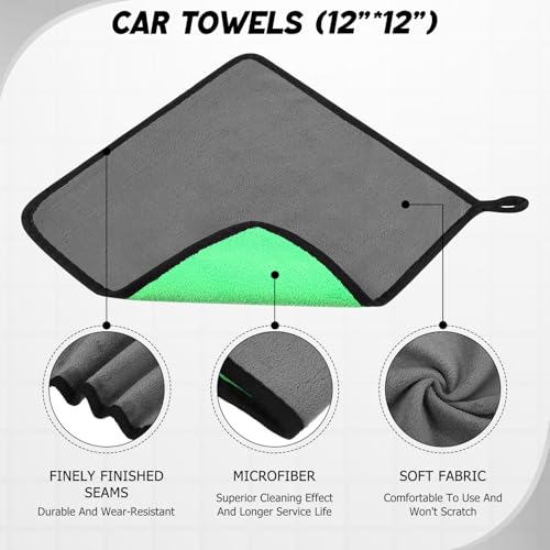 16 Pcs Windshield Cleaner Tool, Car Cleaning Kit with Various Detailing Brushes Set Spray Bottle Cleaner Towel Cleaning Gel Accessories Car Interior Detailing Kit for Windows Vents(Gray) - color: Gray