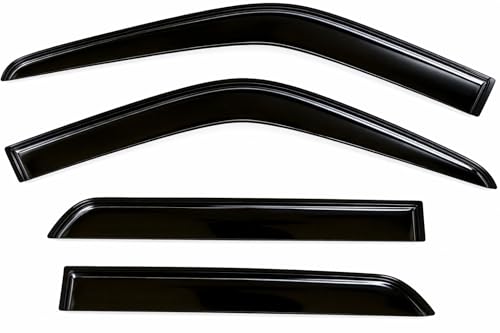 2018-2024 Tape-On Rain Guards for Nissan Kicks Side Window Visor Deflectors Extra Thick Vent Shades 2019 2020 2021 2022 2023 - size: For Nissan Kicks 2018-2024