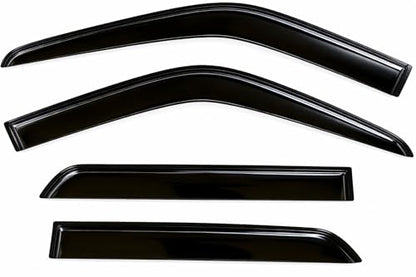2018-2024 Tape-On Rain Guards for Nissan Kicks Side Window Visor Deflectors Extra Thick Vent Shades 2019 2020 2021 2022 2023 - size: For Nissan Kicks 2018-2024