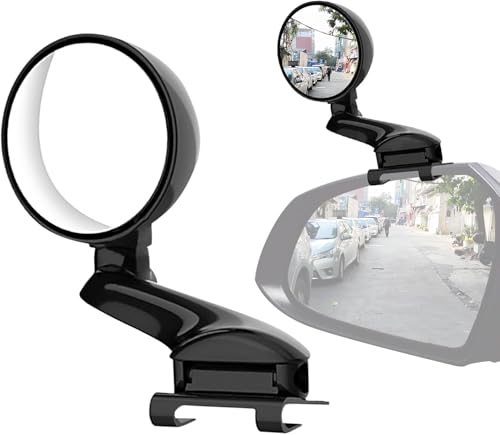 Blind Spot Mirror Adjustable 360 Degree Car Side Mirror, HD Glass Rear View Exterior Accessories Frame Thickness Less than 5MM for Car SUV (long-armed Left) - style: long-armed Left