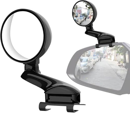 Blind Spot Mirror Adjustable 360 Degree Car Side Mirror, HD Glass Rear View Exterior Accessories Frame Thickness Less than 5MM for Car SUV (long-armed Left) - style: long-armed Left