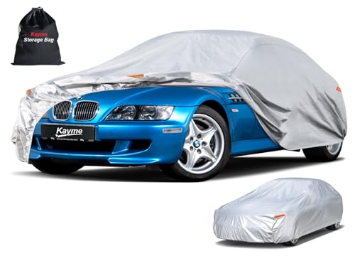Kayme 6 Layers Car Cover Custom Fit for BMW Z3 (1997-2003) Waterproof All Weather for Automobiles, Outdoor Full Cover Rain Sun UV Protection.Silver - size: 9. Custom Fit BMW Z3
