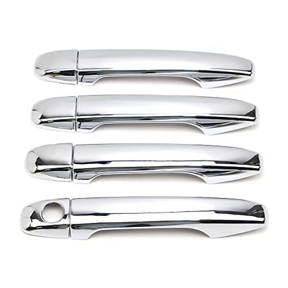 Dreamseek 8Pcs 4 Door Handle Cover for Toyota Sienna Venza Prius Wish 2009-2020 Exterior ABS Molding Trim Chrome Plated Decoration Protector (w/o Smart Keyhole)
