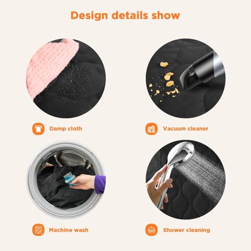 Shodu Waterproof Dog Car Seat Cover for Back Seat,Collapsible Scratchproof Dog Car Seats Covers,Nonslip Dogs Seat Cover with Mesh Window,Storage Pocket,Side Flaps,Universal Size Fit for Car/Truck/SUV