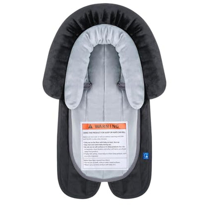 COOLBEBE New 2-in-1 Babybody Supports for Baby Newborn Infants - Extra Soft Stroller Cushion Pads Car Seat Insert, Seasons, Black - color: Black-1