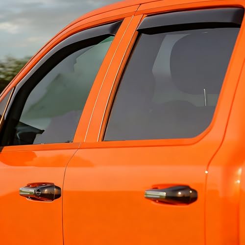in-Channel Window Visors Sun Rain Guards Vent Deflctors Window Shade for Nissan Rogue 2021-2026 Wind Deflector with Clips 4pc Dark Smoke - size: For Nissan Rogue 2021-2026
