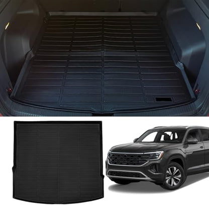 Naibeve Floor Mats for 2018-2023 2024 Volkswagen Tiguan - All Weather Custom Fit for Volkswagen VW Tiguan Floor Mats Cargo Liner Rear Cargo Tray Trunk Waterproof Interior Accessories - size: 1)tiguan|2018-2024