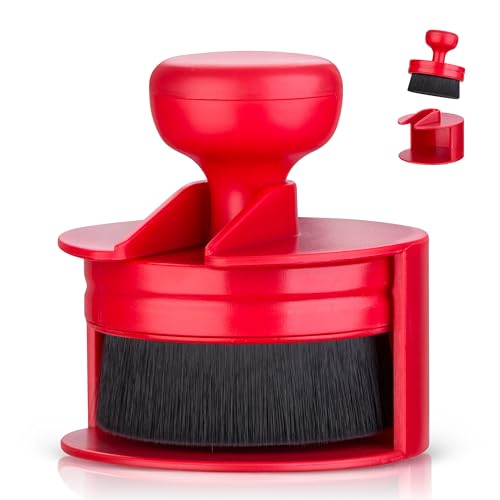 BABYSHEEP Car Tire Shine Applicator,Vegan Tire Shine Brush with Stand for Auto Detailing Cleaning Service,Red - color: Red, size: 1