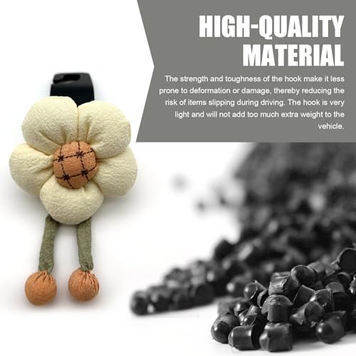 2 PCS Cute Sunflower Car Seat Headrest Hooks, Multifunctional Seat Back Hanger, Vehicle Back Seat Headrest Hanger Holder for Grocery Bag, Handbag, Clothes (White) - color: White
