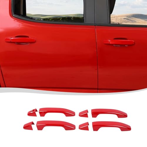 Voodonala for Chevy Colorado 2014-2022 Car Door Outside Grab Handle Cover Compatible with Chevrolet Colorado GMC Canyon 2014-2022(4Pcs,Red) - color: Red