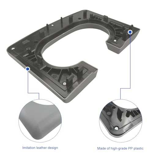 Center Console Cover Cup Holder Armrest Replacement Pad Compatible with Ford F150 2004-2014 Grey(Hard Plastic NOT Padded) - color: Grey, size: <2004-2014>