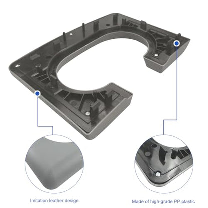 Center Console Cover Cup Holder Armrest Replacement Pad Compatible with Ford F150 2004-2014 Grey(Hard Plastic NOT Padded) - color: Grey, size: <2004-2014>