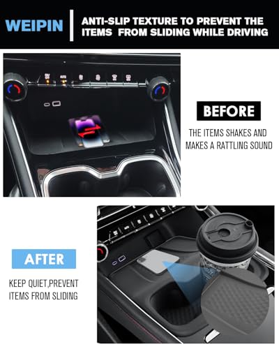 for 2-in-1 Cup Holder Insert&Wireless Charging Mat Silicone Materials Compatible with 2024-2026 Chevy Traverse - color: Traverse 24-26 Cup Holder