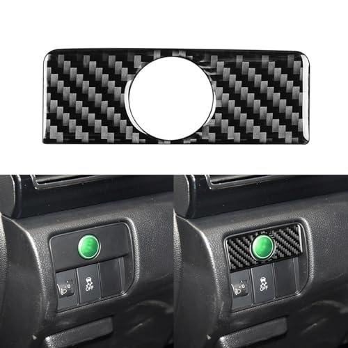 NVCNX Real Premium Carbon Fiber Compatible with Honda 9th Gen Accord 2013 2014 2015 2016 2017 SE LX Sport EX EX-L Touring Hybrid Accessories Car Dash ECON Button Panel Cover Interior Trim Black - color: Dash ECON Button Panel