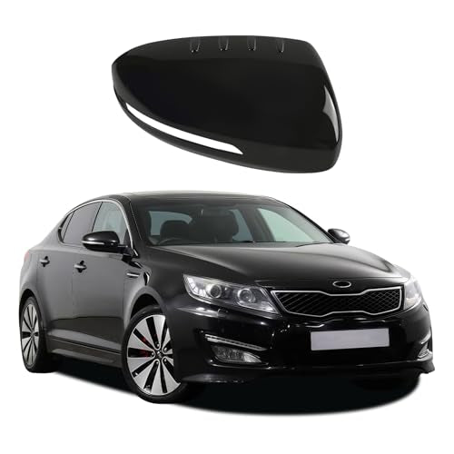 Glossy Black Side Mirror Cover Caps Replacement for 2011-2015 Kia Optima K5, Directly Replace Style, Not Sticker Style - color: Glossy Black, size: Left Side