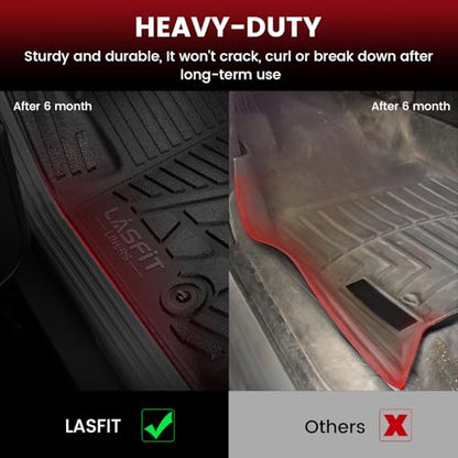 LASFIT Floor Mats & Cargo Liner 2021-2026 & Only 7 Seats (Not for 8/9 Seats) for Chevy Suburban/GMC Yukon XL(Only Yukon XL, Not Fit Yukon)/Cadillac Escalade ESV(Only Escalade ESV, Not Fit Escalade) - size: Suburban/Yukon XL/Eacalade ESV 7 Seats 2021-2026