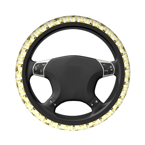 Banana Steering Wheel Covers Non Slip Neoprene Universal 15 Inch Steering Wheel Protector Car Cover for Men Women - color: Banana