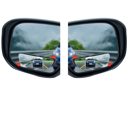 Blind Spot Mirrors, 2 Pcs Black 3.9 Inch x 1.18 inch Angle Adjustable Self-adhesive Reverse Blind Spot Small Mirror for Car and Motorcycle (2)