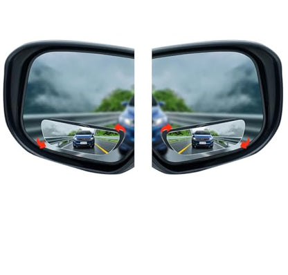 Blind Spot Mirrors, 2 Pcs Black 3.9 Inch x 1.18 inch Angle Adjustable Self-adhesive Reverse Blind Spot Small Mirror for Car and Motorcycle (2)