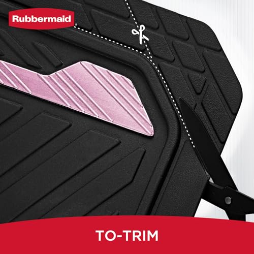 Rubbermaid Car Floor Mat, Heavy Duty All-Weather Car Mats Full Set with Dual-Tone Pink Aluminum Inserts – Universal Fit, Anti-Slip Backing, Trim-to-Fit for Most SUV, Sedan, Van - color: Pink