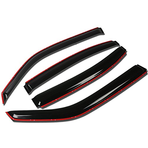 Auto Dynasty Replacement for Dodge Charger LX 4pcs in-Channel Window Vent Visor Deflector Rain Guard (Dark Smoke) - size: 06-10 Dodge Charger