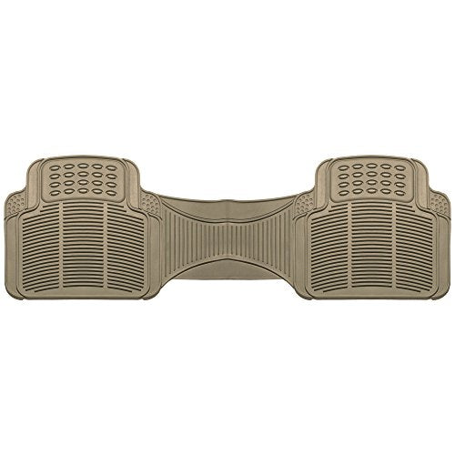 FH Group Car Floor Mats - Heavy-Duty Rubber Floor Mats for Cars, Universal Fit Rear Set, Trimmable Automotive Floor Mats, ClimaProof Floor Mats For Most Sedan, SUV, Truck Floor Mats Beige - color: Beige, style: Rear Set