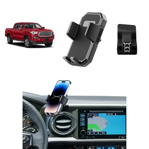 PZK Car Phone Mount for Toyota Tacoma 2016 2017 2018-2022 2023 Accessories Custom Air Vent Car Phone Holder Auto Lock Hands Free 360° Rotation Cell Phone Automobile Cradles - color: Auto Lock, size: Tacoma 2016-2023