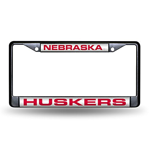 NCAA Rico Industries Black Laser Cut Chrome Frame 12" x 6" Black Laser Cut Chrome Frame - Car/Truck/SUV Automobile Accessory - color: Team Color