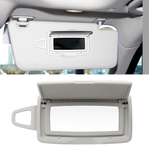 Compatible with Mercedes Benz Sun Visor Mirror Cover Replacement for W166 X166 W292 W205 W253 C GLC M Class 2015-2021,1PC Right Passenger Side Sun Vanity Visor Makeup Mirror Cover Cap,Gray - color: Light Gray Right
