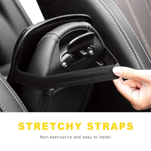 Car Center Console Cushion Pad, 12.6"×7.5" Waterproof Leather Armrest Seat Box Cover Protector, Soft Comfortable Anti-Scratch Arm Rest Console Pad for Most Cars Trucks SUVs (Black & Red) - color: Black & Red