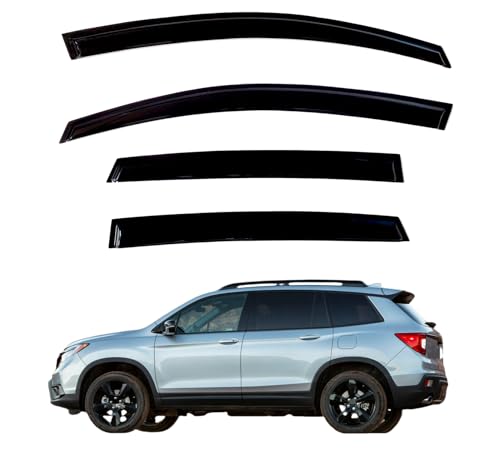 4Pcs Window Visors Vent Deflectors for Honda Passport 2019-2024 Rain Guards Shade - size: Passport 2019-2024