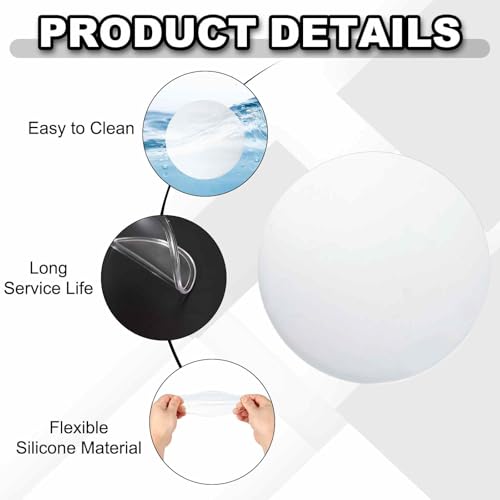 10 Pcs Round Anti-Slip Mat, 4.72" Diameter Phone Grip Pad Non-Slip Silicone Mat Anti-Skid Holder for Phone Keys Sunglasses Electronic Devices, Clear - color: Clear, size: 4.72"