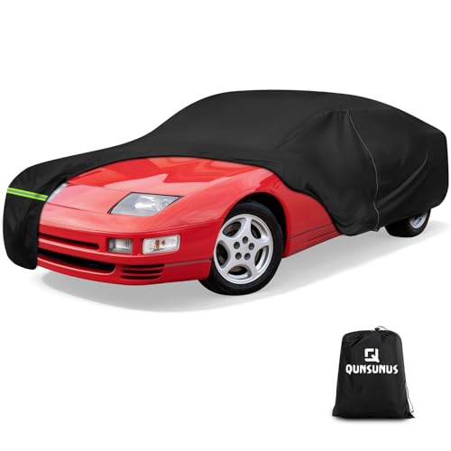 QUNSUNUS Car Cover for Nissan 260Z/280Z/280ZX/300ZX 1974-1996, Waterproof 300ZX Car Covers with Cotton Lining, All Weather Cover with Straps and Zipper - color: for 260Z/280Z/280ZX/300ZX