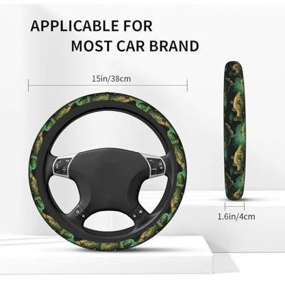Fish Steering Wheel Covers Non Slip Neoprene Universal 15 Inch Steering Wheel Protector Car Cover for Men Women - color: Fish