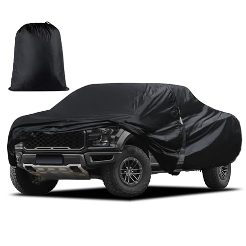 Truck Cover Waterproof All Weather, Migaven Truck Cover Custom Fit for Ford F150 Raptor Chevrolet Silverado 1500, Windproof Covers with Door Zipper (Not Include Mirror Pocket) - size: Fit for Ford F150 Raptor Silverado 1500