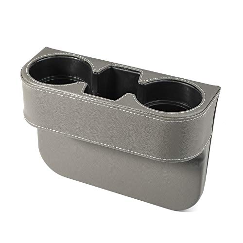 Gray Multifunctional Car Cup Holder Car Seat Organizer Gap Filler Bottle Phone Storage Organizer - color: Gray