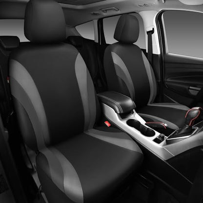 CAR PASS Line Rider Sporty Front Seat Covers,Gray Car Seat Covers Two Front Seats Only, Airbag Compatible,Universal Fit Sedans,Cars,Vans,SUV,Truck(Black and Gray) - color: Black and Gray, size: Two Front Seat