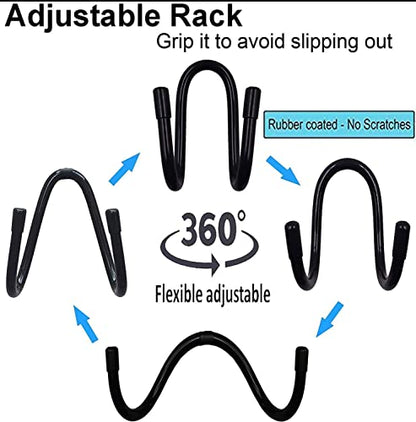 Pmsanzay Universal Over The Seat Hard Hat Rack,Hard Hat Holder Back Seat Hanger Headrest Hook - Strong & Flexible - Simple, Easy to Bend into The Needed Shape and Holds Hard hat and Vest with Ease.