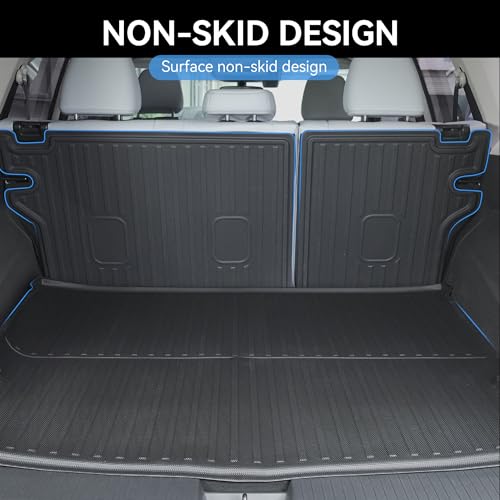 Cargo Mat Combo Set for Nissan Rogue 2021-2026 (Not for Rogue Sport) All Weather Trunk Liner and Seat Back Protectors Upgrade Cargo Accessories - style: 13) for Nissan Rogue 2021-2025 Cargo Liner & Seat Back Mat